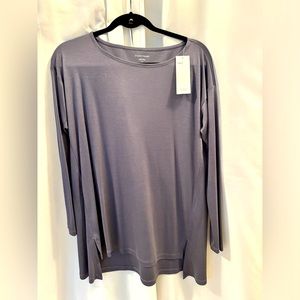NWT Eileen Fisher tensile interlock, long sleeve tunic top.